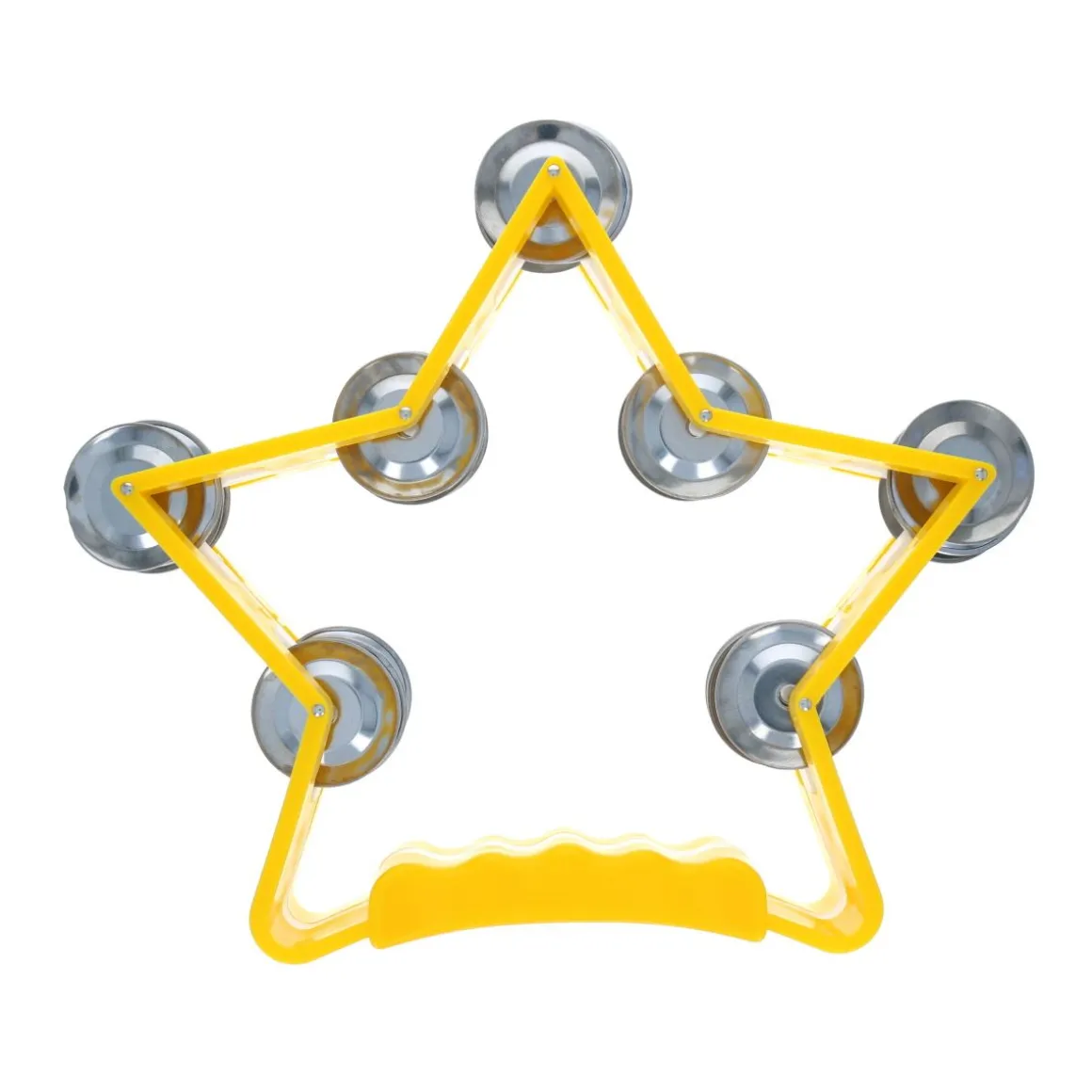 Tambourin cymbalettes étoile jaune