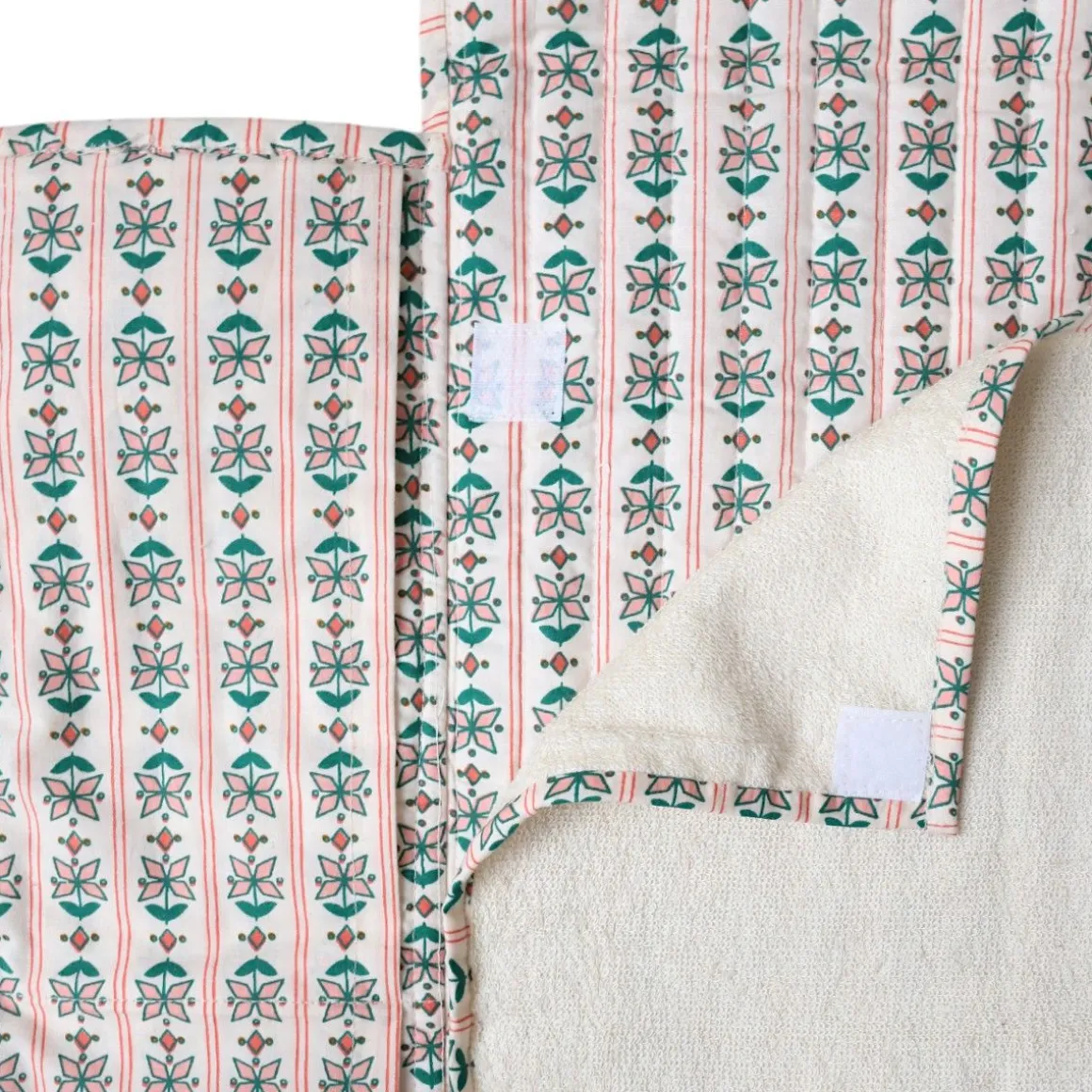 Tapis à langer nomade fleuri - Folk d'été