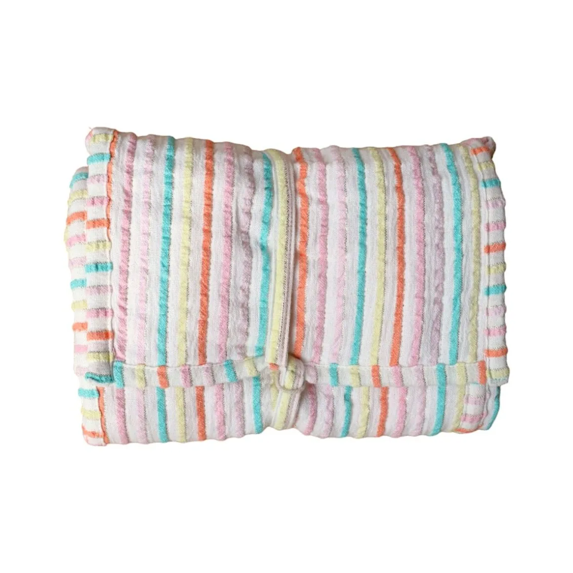 Tapis à langer nomade rayé multicolore - Miaou