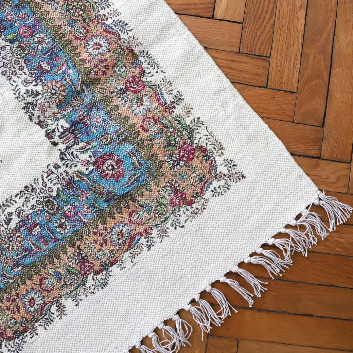 Tapis persan vintage vert