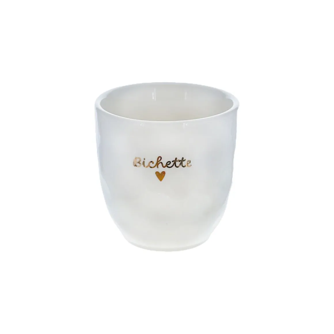 Tasse à café "Bichette" cœur doré