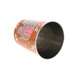 Tasse à café émail motifs Indiens éléphant