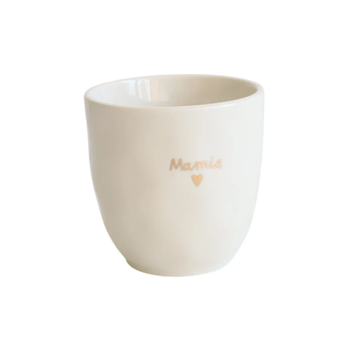 Tasse à café mamie cœur doré