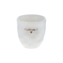 Tasse à café "Maîtresse" cœur doré