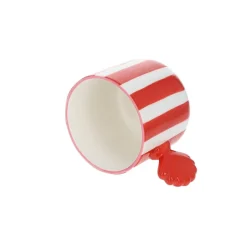 Tasse à café rayée rouge coquillage - Trouville