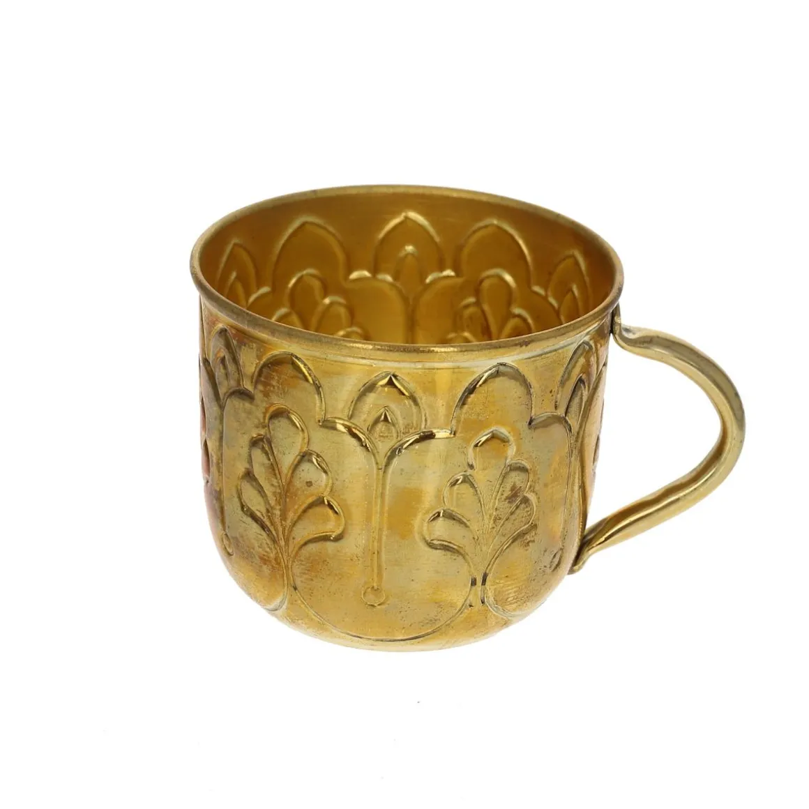 Tasse en laiton feuilles
