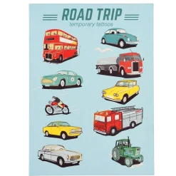 Tatouages temporaires vintage transport road trip