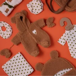 Tenue de poupée combinaison fausse fourrure ourson - Bébé Highland