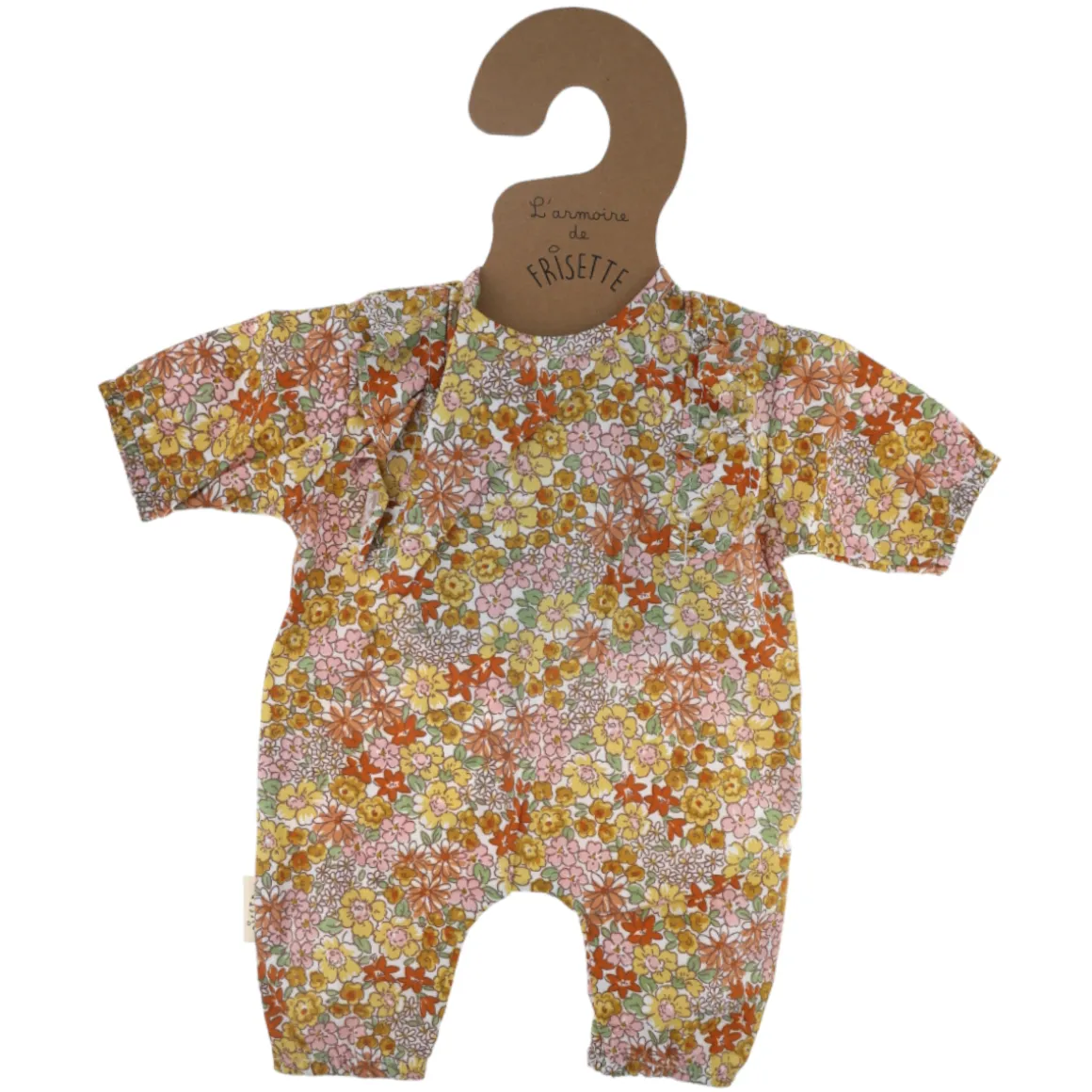 Tenue de poupée Solange fleurie jaune