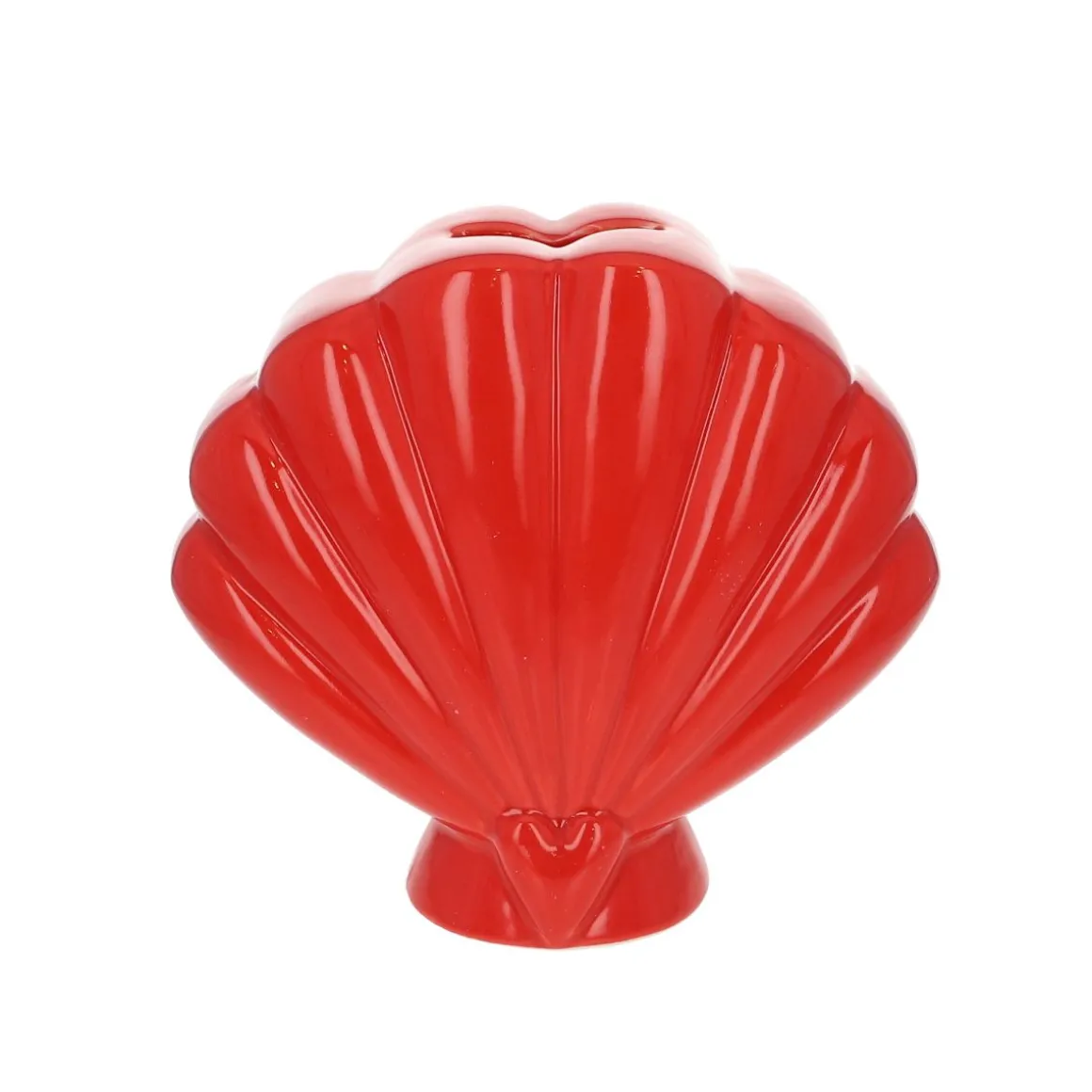Tirelire en céramique coquillage rouge - Trouville