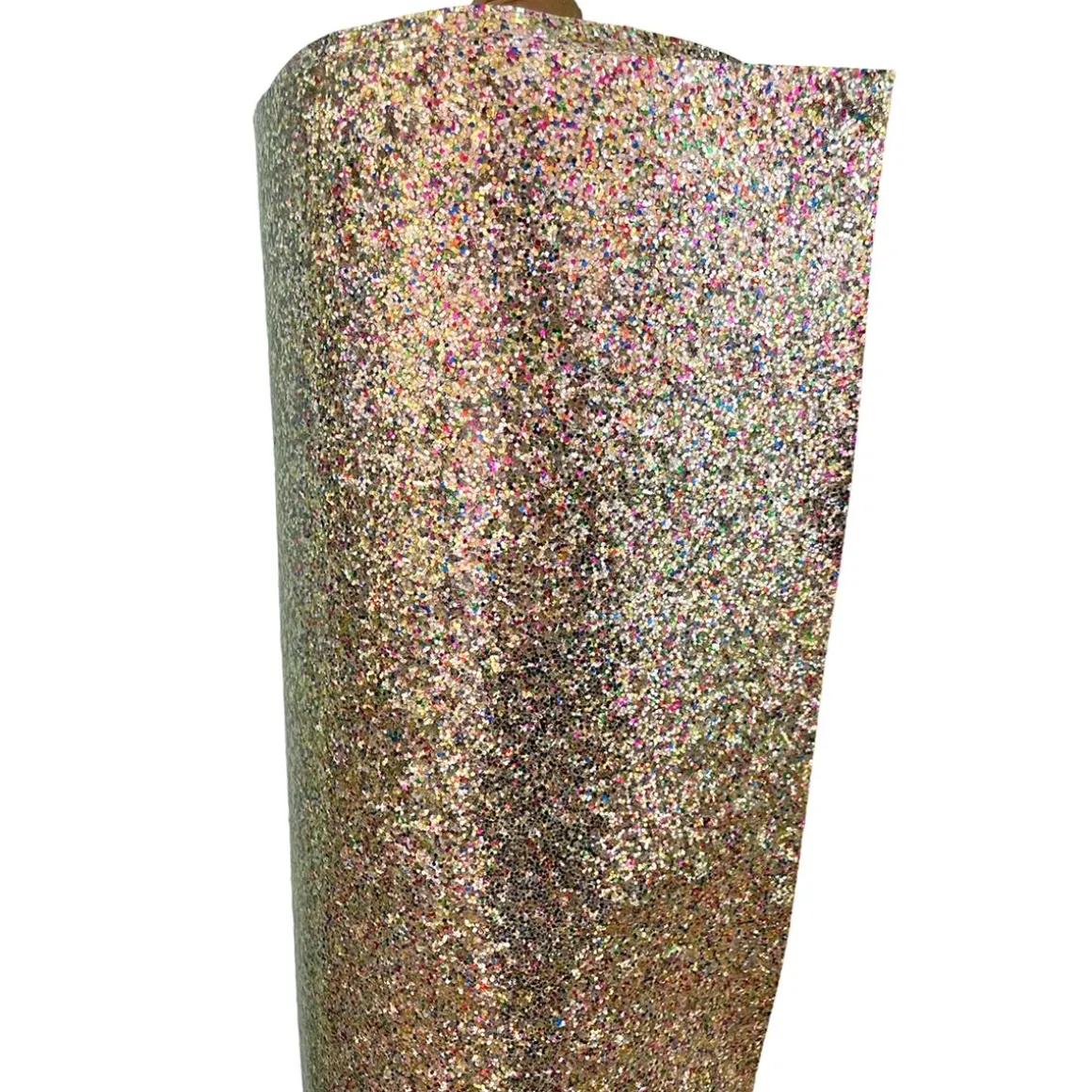 Toile cirée à paillettes multicolores