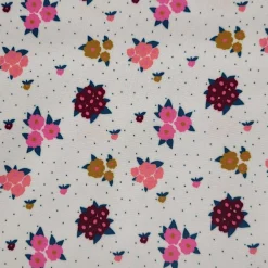 Toile cirée fleurs roses - La vie en rose