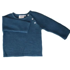Tricot coton bleu nuit 0-6 mois - Teddy Bear