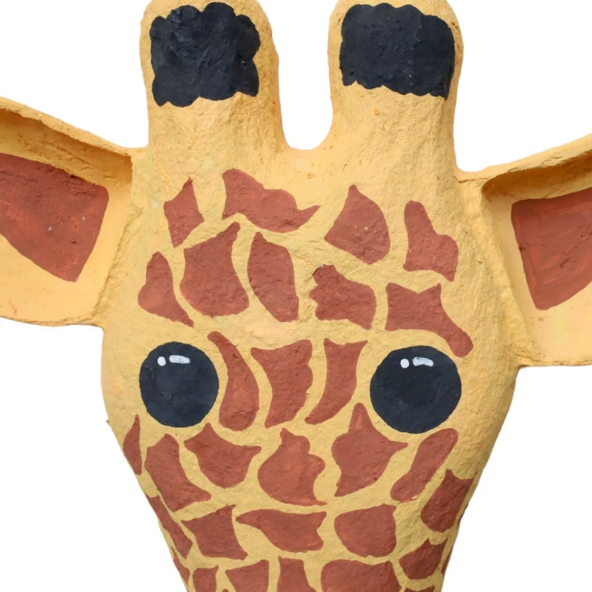 Trophée mural en papier mâché girafe