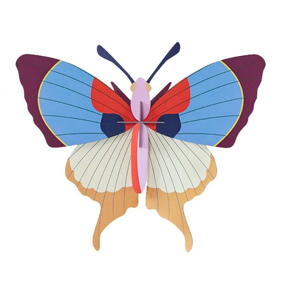 Trophée papillon à franges prune