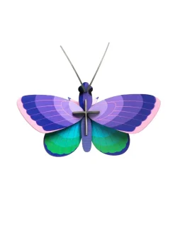 Trophée papillon bleu cuivre