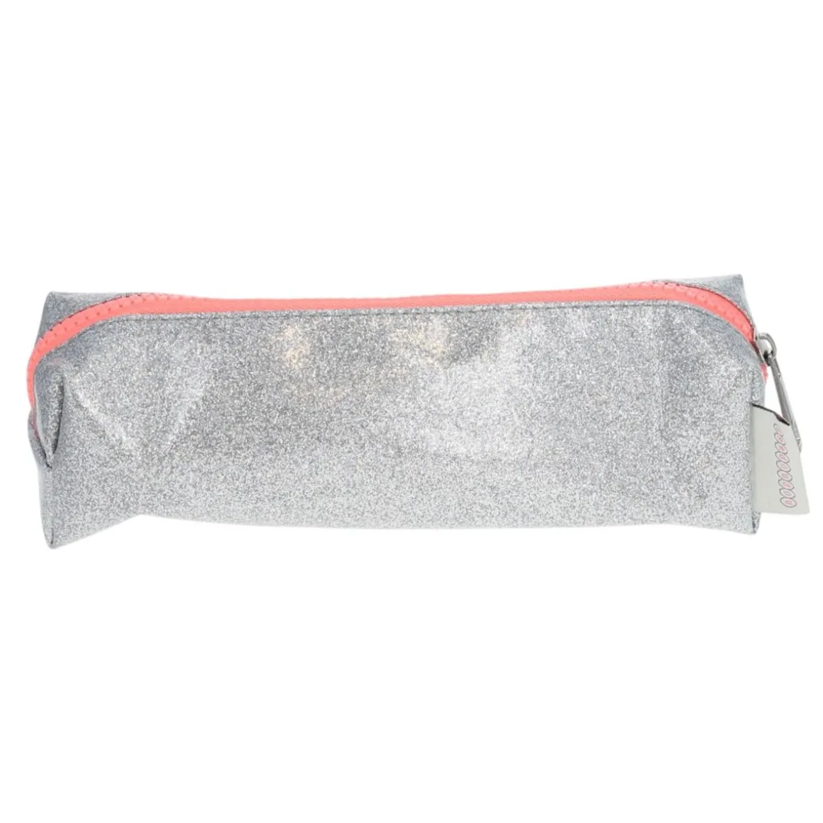 Trousse argentée et rose à paillettes