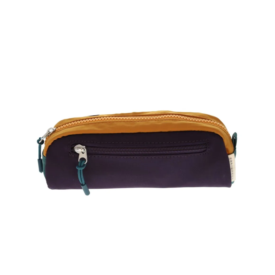 Trousse color block bleu et jaune