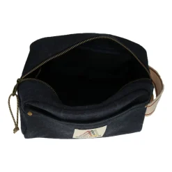 Trousse de toilette en toile bleu marine