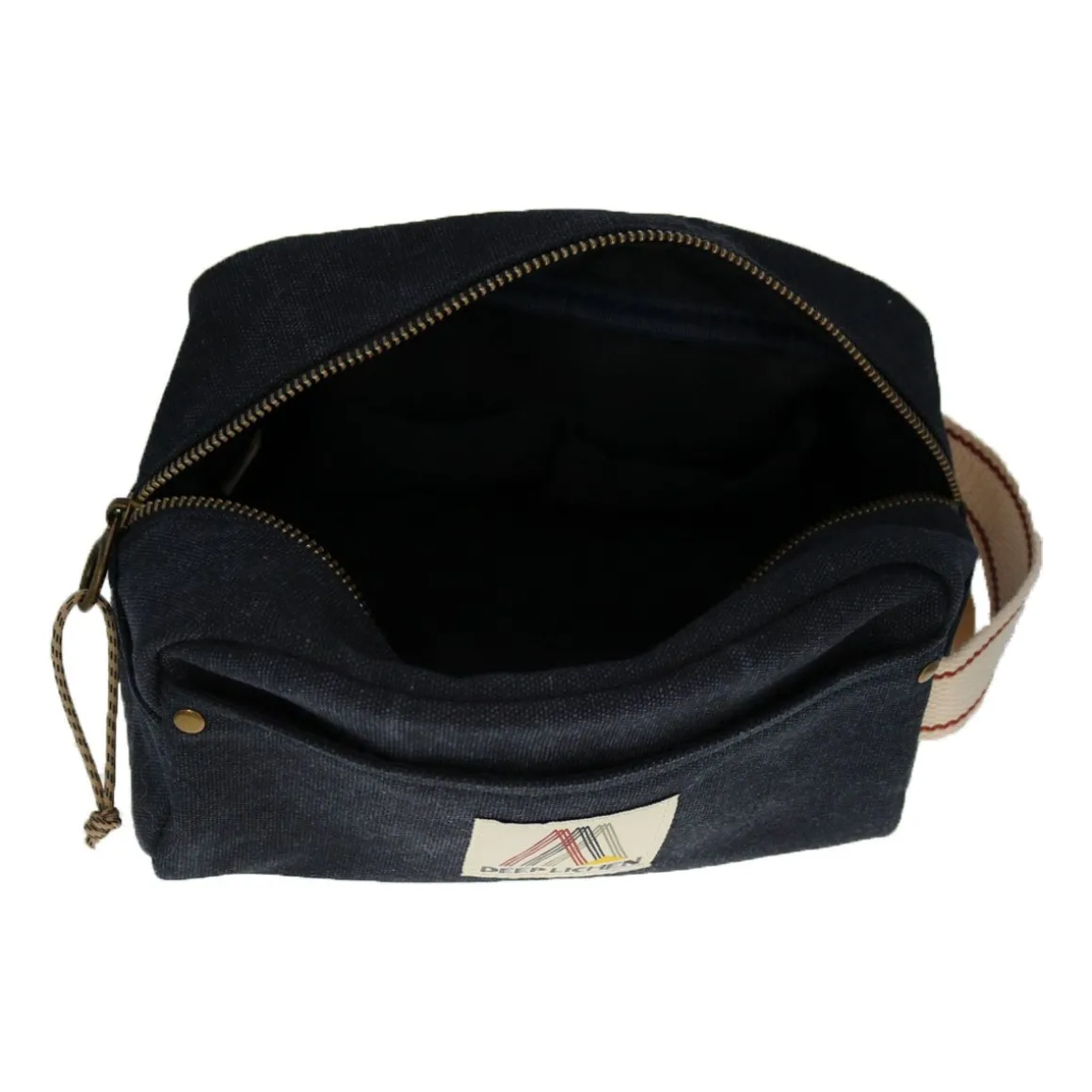 Trousse de toilette en toile bleu marine