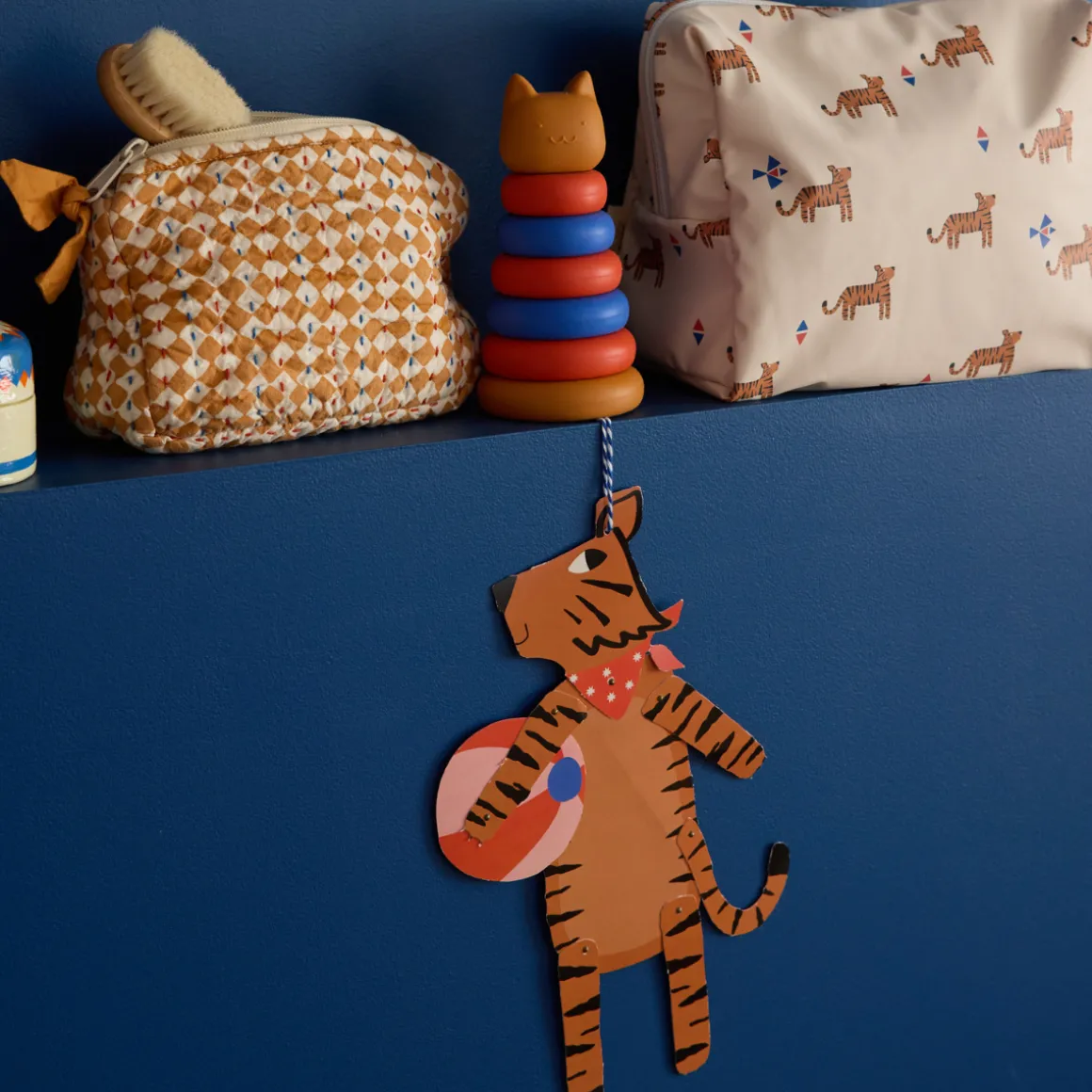 Trousse de toilette losanges - Tigre du Bengale