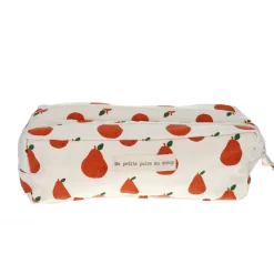 Trousse double zip - poire argile