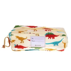 Trousse double zip dinosaures