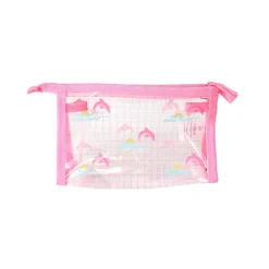 Trousse rose transparente dauphins - Dolphin Queen