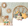 Tête de lit rotin enfant fleur