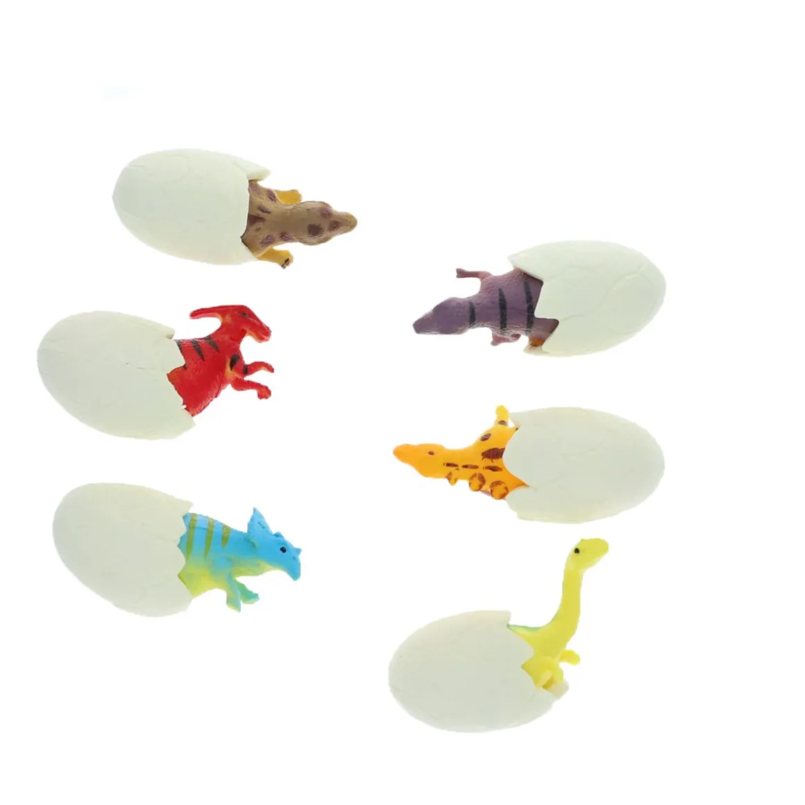 Œuf jaune contenant 6 dinosaures