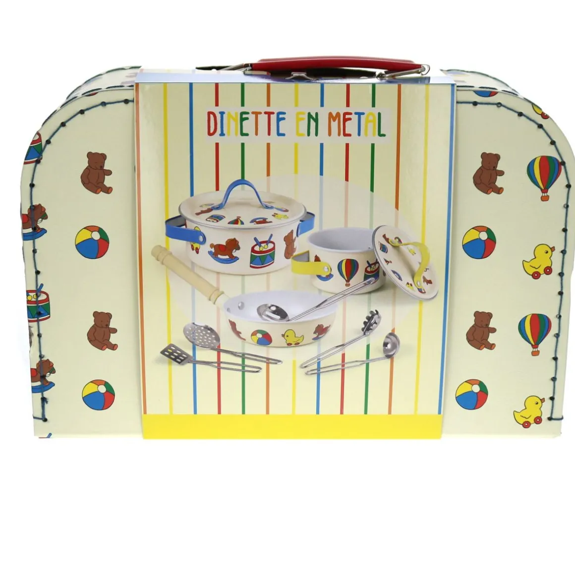 Valisette dinette métal vintage