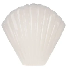 Vase coquillage céramique blanc