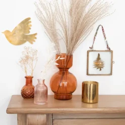 Vase en verre ambré