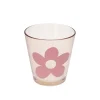 Verre marguerite rose